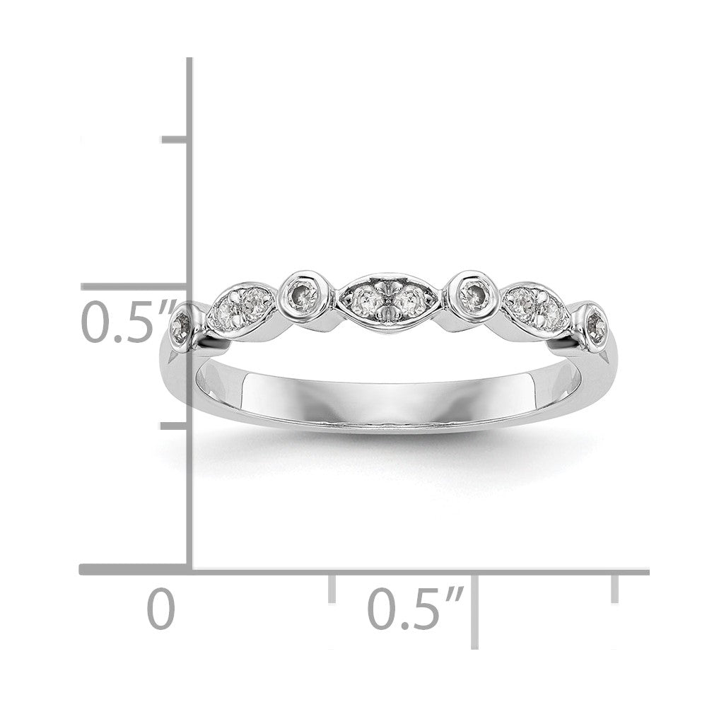 14K Weißgold Ehering mit natürlichen Diamanten