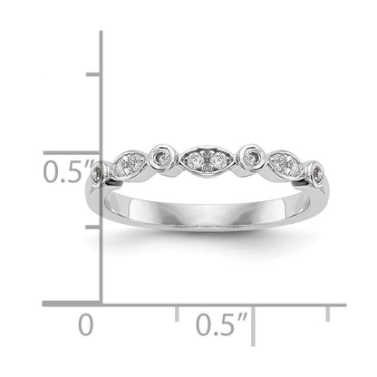 14K Weißgold Ehering mit natürlichen Diamanten