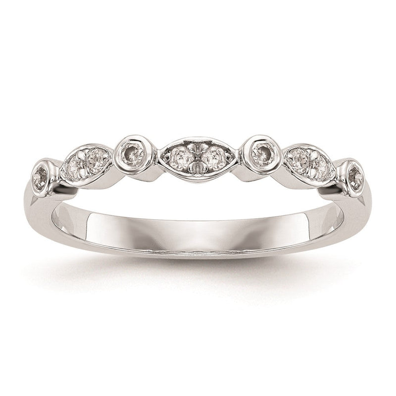 14K Weißgold Ehering mit natürlichen Diamanten