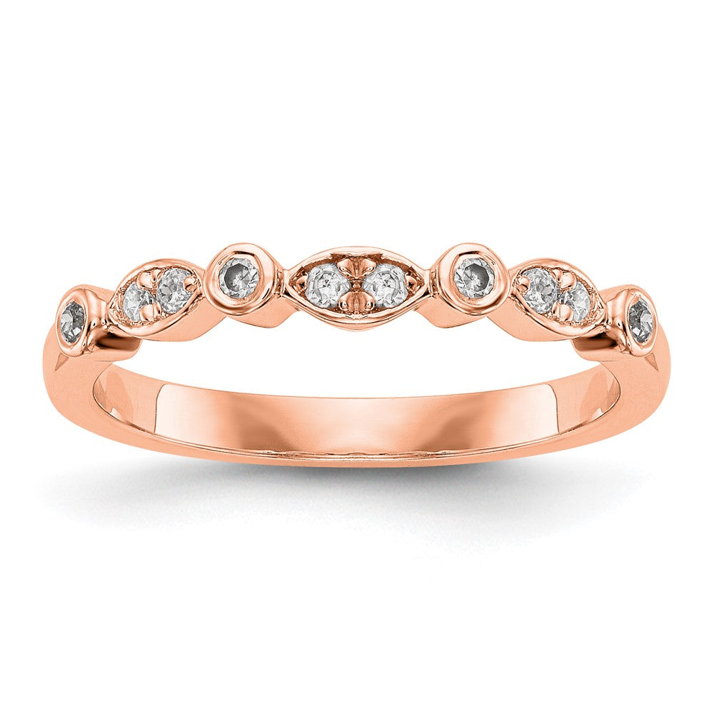 14K Roségold Diamant Ehering