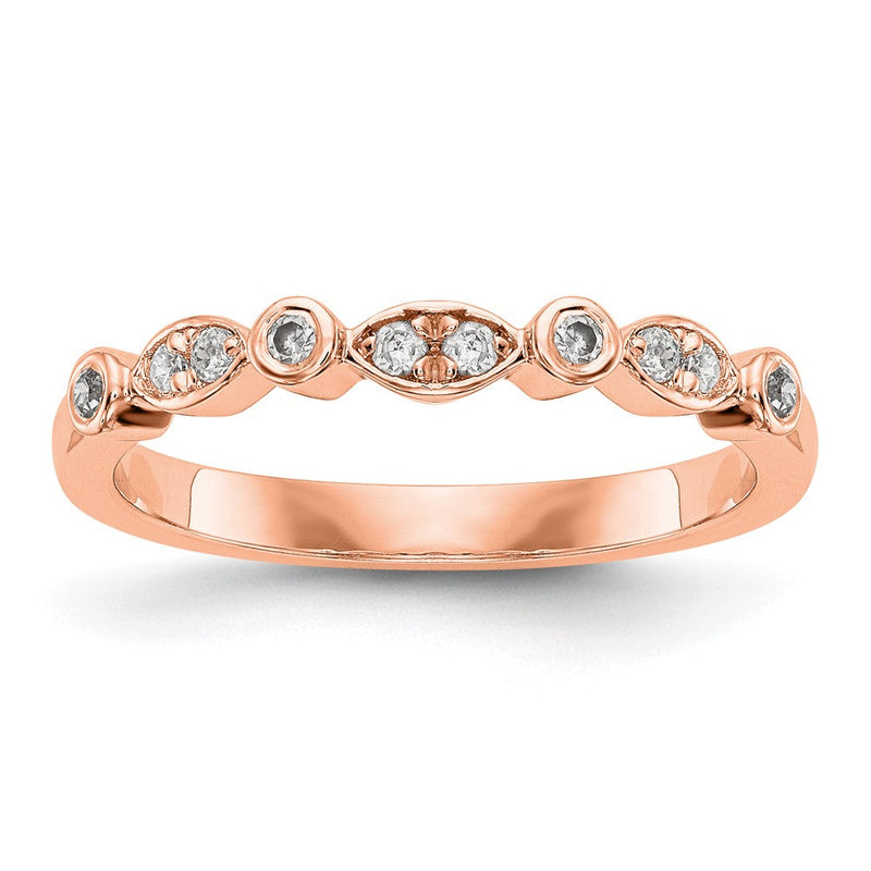 14K Roségold Diamant Ehering