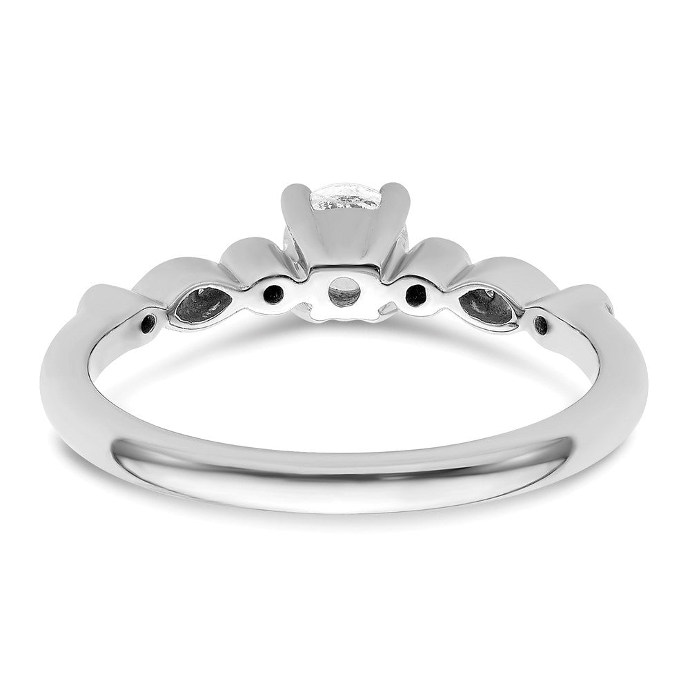 14K Weißgold Verlobungsring mit simuliertem Diamanten