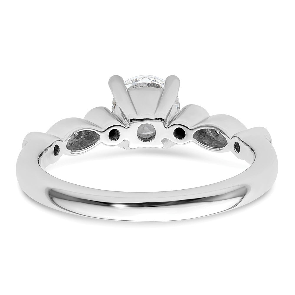 14K Weißgold Verlobungsring mit simuliertem Diamanten