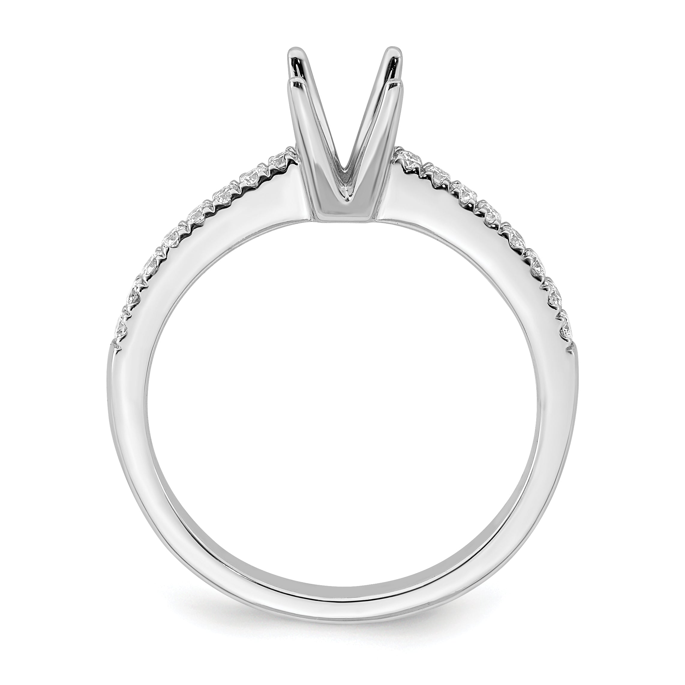 14K Weißgold True Origin 1/6 Karat Im Labor Gezüchtet Diamant Vs D E F Halbfassung Oval Verlobungsring