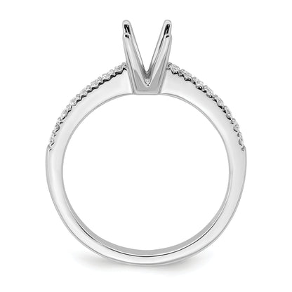 14K Weißgold True Origin 1/6 Karat Im Labor Gezüchtet Diamant Vs D E F Halbfassung Oval Verlobungsring