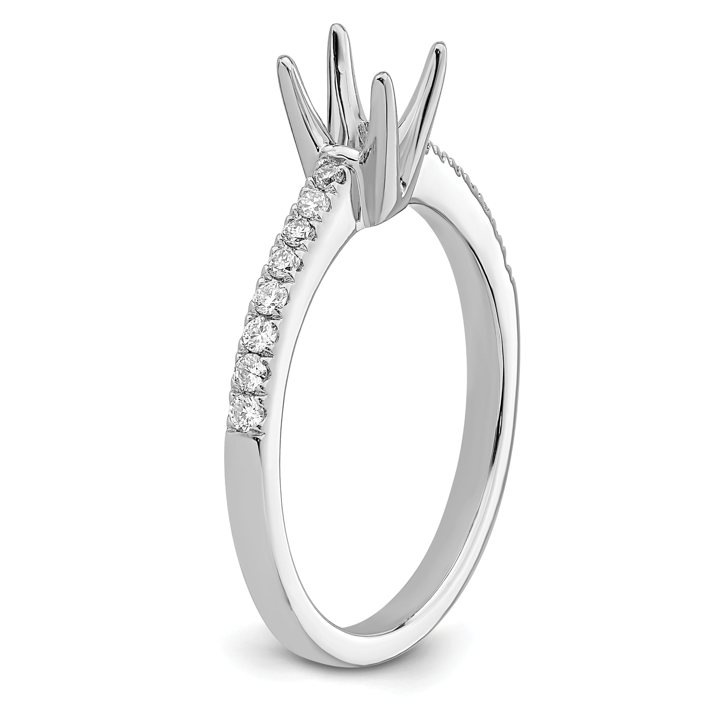 14K Weißgold True Origin 1/6 Karat Im Labor Gezüchtet Diamant Vs D E F Halbfassung Oval Verlobungsring