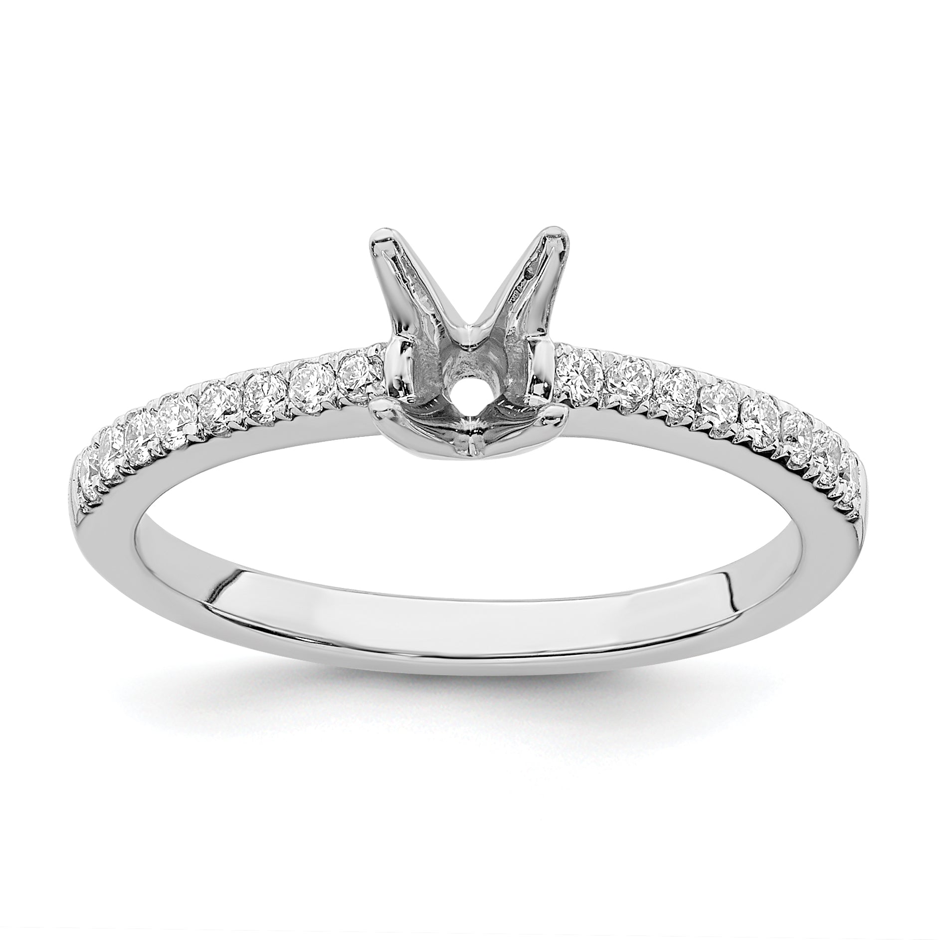 14K Weißgold True Origin 1/6 Karat Im Labor Gezüchtet Diamant Vs D E F Halbfassung Oval Verlobungsring