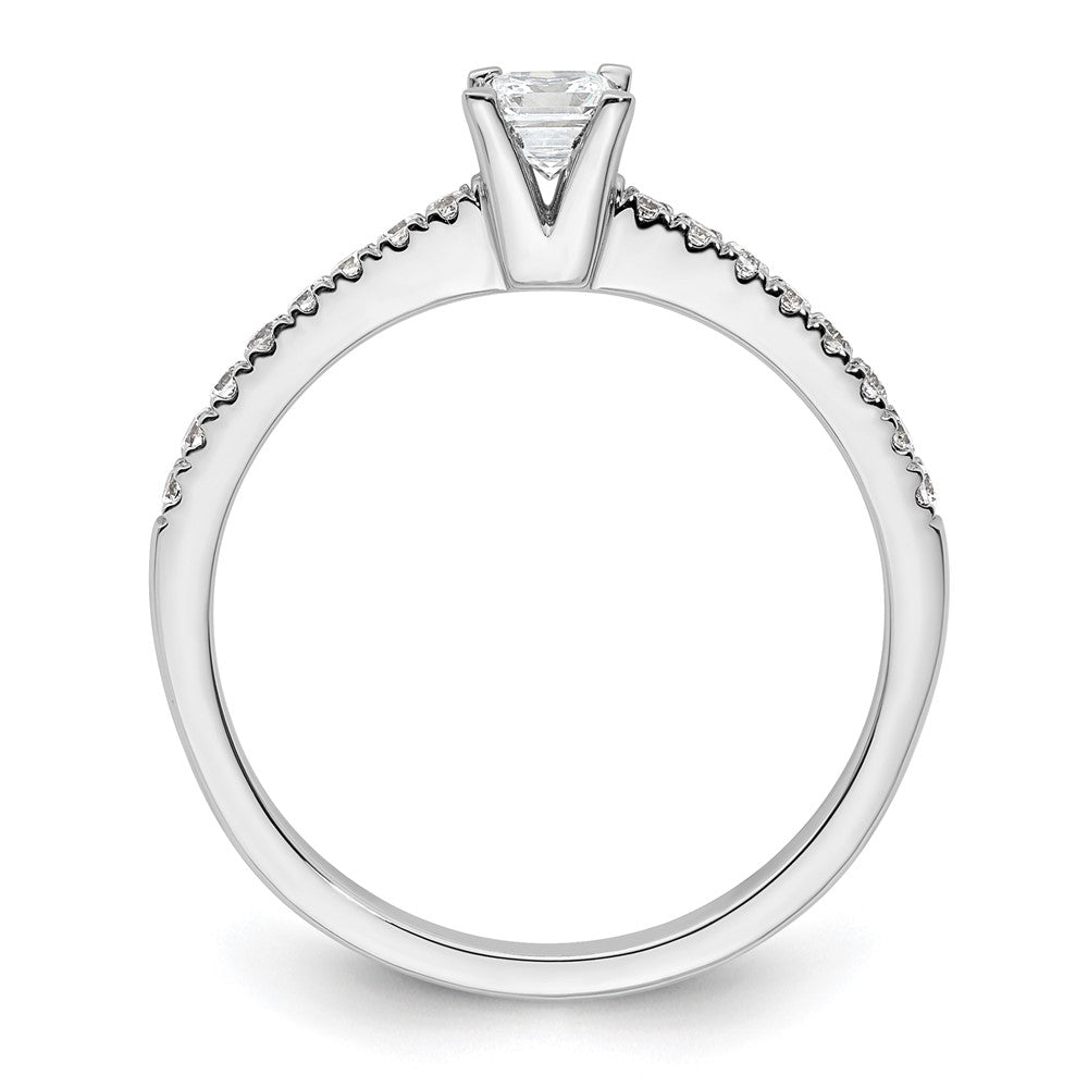 14K Weißgold Verlobungsring mit simuliertem Diamanten