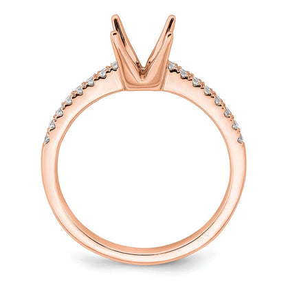 14K Roségold True Origin 1/6 Karat Im Labor Gezüchtet Diamant Vs D E F Halbfassung Princess Verlobungsring