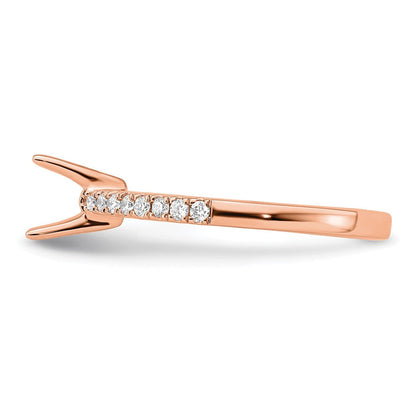 14K Roségold True Origin 1/6 Karat Im Labor Gezüchtet Diamant Vs D E F Halbfassung Princess Verlobungsring