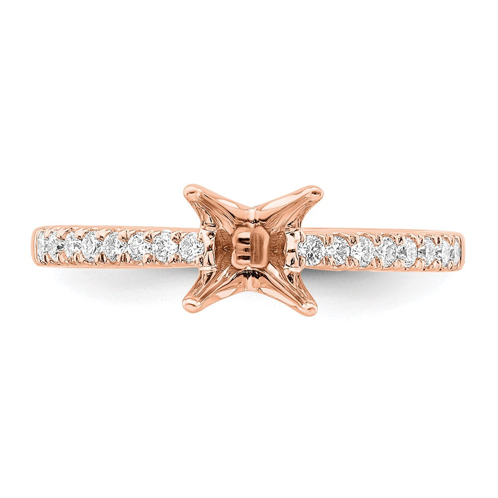 14K Roségold True Origin 1/6 Karat Im Labor Gezüchtet Diamant Vs D E F Halbfassung Princess Verlobungsring