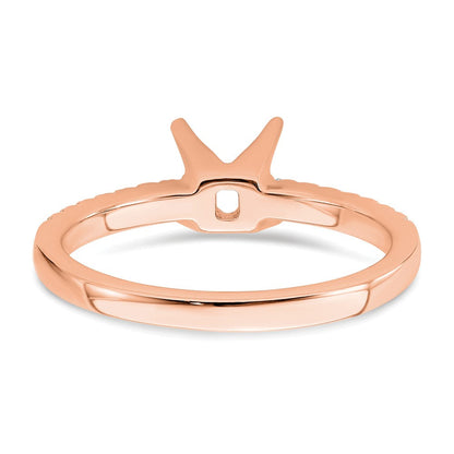 14K Roségold True Origin 1/6 Karat Im Labor Gezüchtet Diamant Vs D E F Halbfassung Princess Verlobungsring