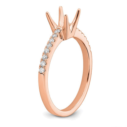14K Roségold True Origin 1/6 Karat Im Labor Gezüchtet Diamant Vs D E F Halbfassung Princess Verlobungsring