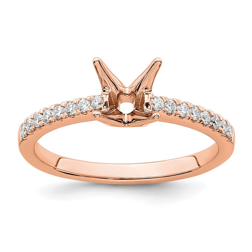 14K Roségold True Origin 1/6 Karat Im Labor Gezüchtet Diamant Vs D E F Halbfassung Princess Verlobungsring
