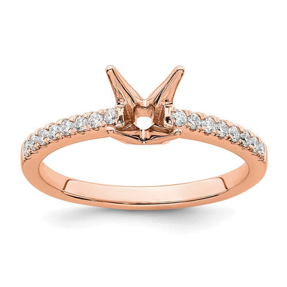 14K Roségold True Origin 1/6 Karat Im Labor Gezüchtet Diamant Vs D E F Halbfassung Princess Verlobungsring