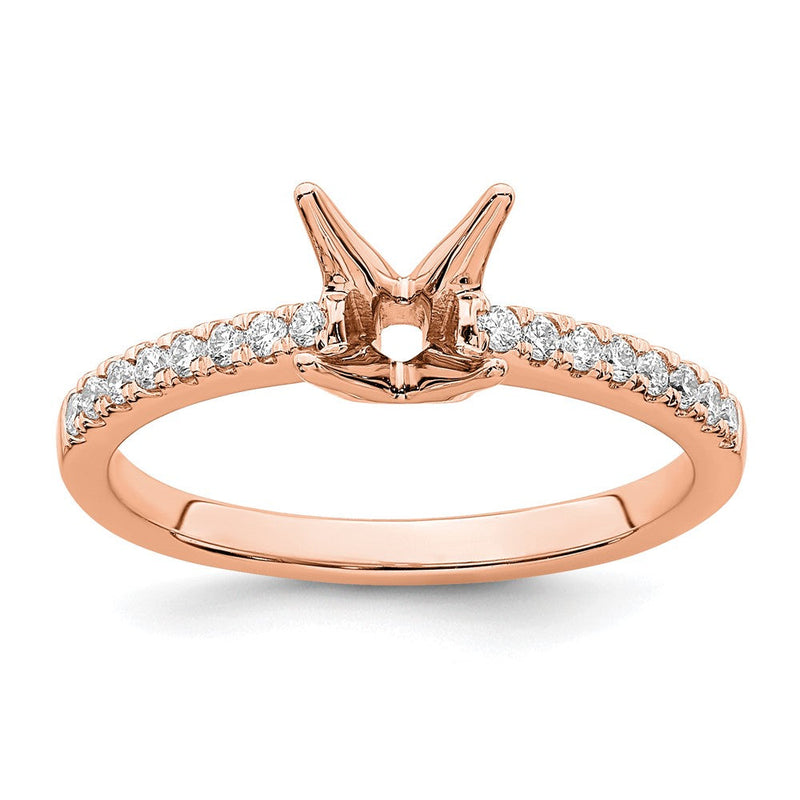 14K Roségold True Origin 1/6 Karat Im Labor Gezüchtet Diamant Vs D E F Halbfassung Princess Verlobungsring