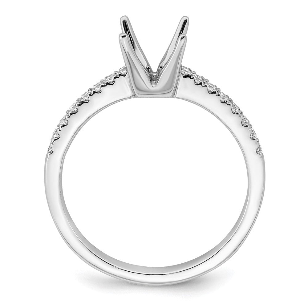14K Weißgold Verlobungsring mit simuliertem Diamanten
