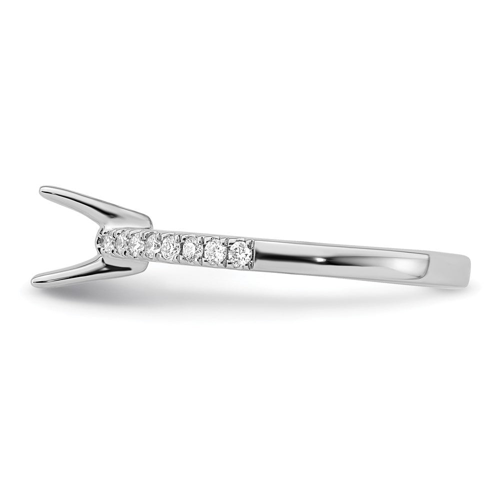 14K Weißgold Verlobungsring mit 0,75 ct. Princess-Diamant (im Labor gezüchtet) in der Mitte und 0,17 ct. Diamanten, VS/SI+ G+