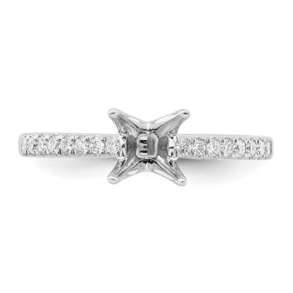 14K Weißgold Verlobungsring mit simuliertem Diamanten