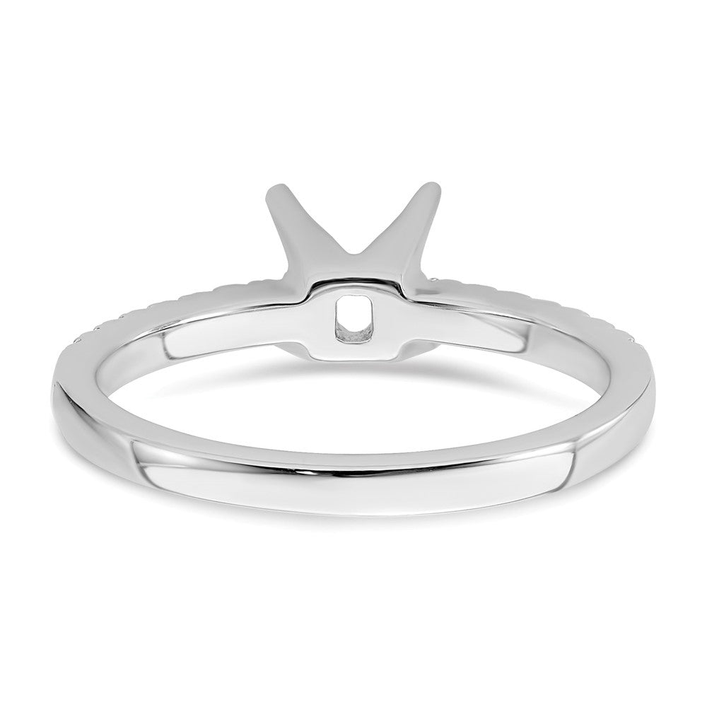 14K Weißgold Verlobungsring mit 0,75 ct. Princess-Diamant (im Labor gezüchtet) in der Mitte und 0,17 ct. Diamanten, VS/SI+ G+