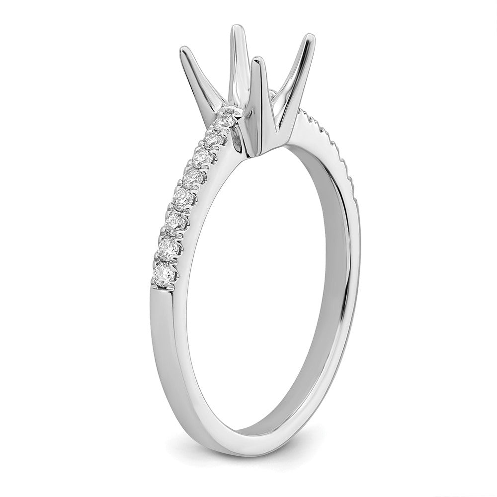 14K Weißgold Verlobungsring mit simuliertem Diamanten