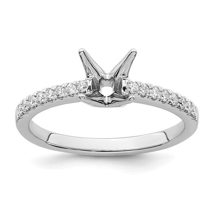 14K Weißgold Verlobungsring mit simuliertem Diamanten