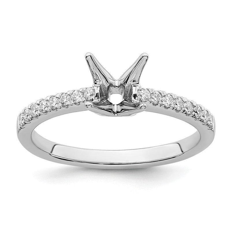 14K Weißgold Verlobungsring mit simuliertem Diamanten
