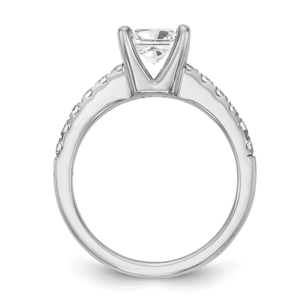 14K Weißgold Verlobungsring mit simuliertem Diamanten