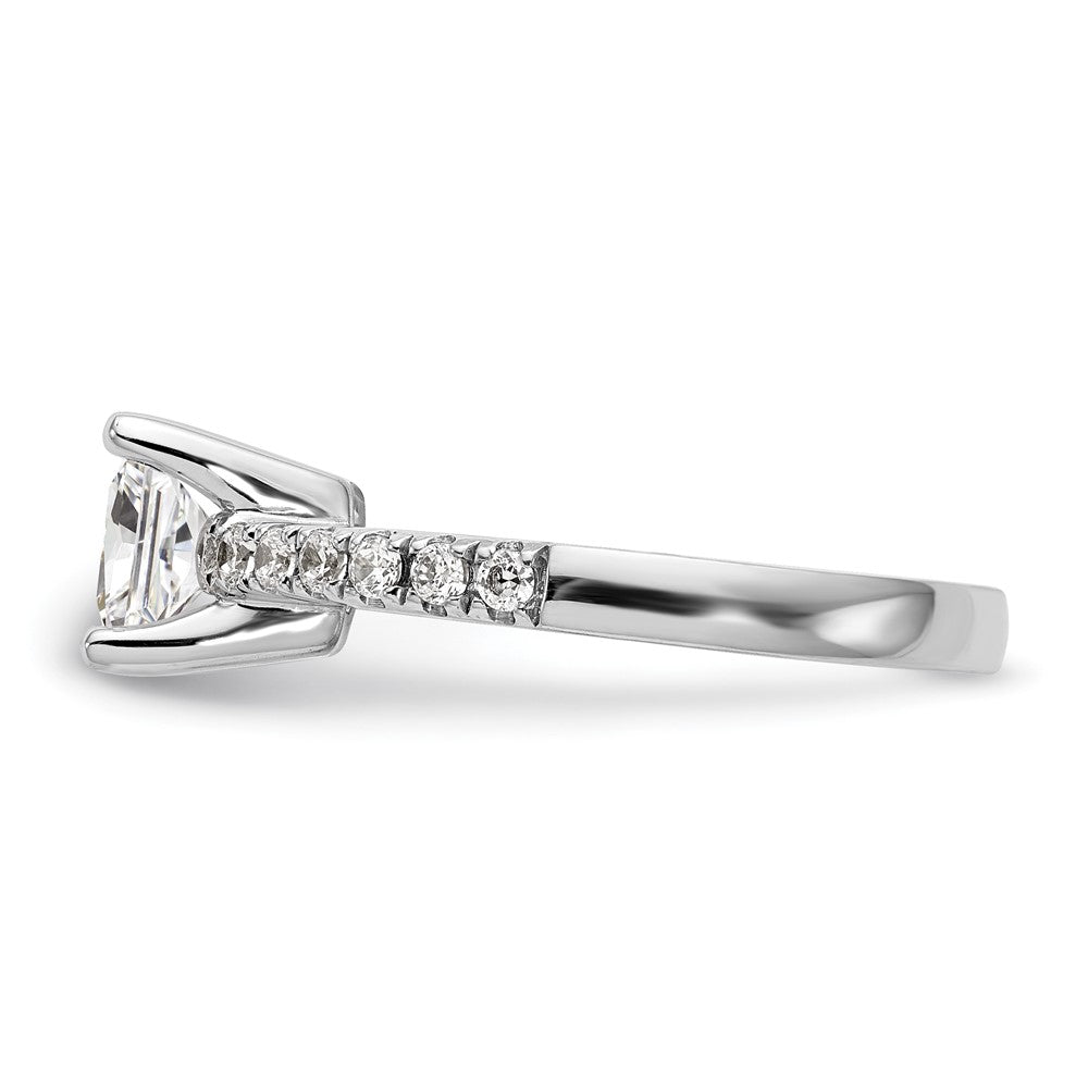 14K Weißgold Verlobungsring mit simuliertem Diamanten