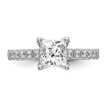 14K Weißgold Verlobungsring mit simuliertem Diamanten