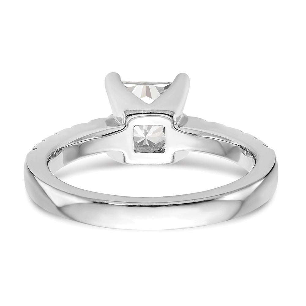 14K Weißgold Verlobungsring mit simuliertem Diamanten