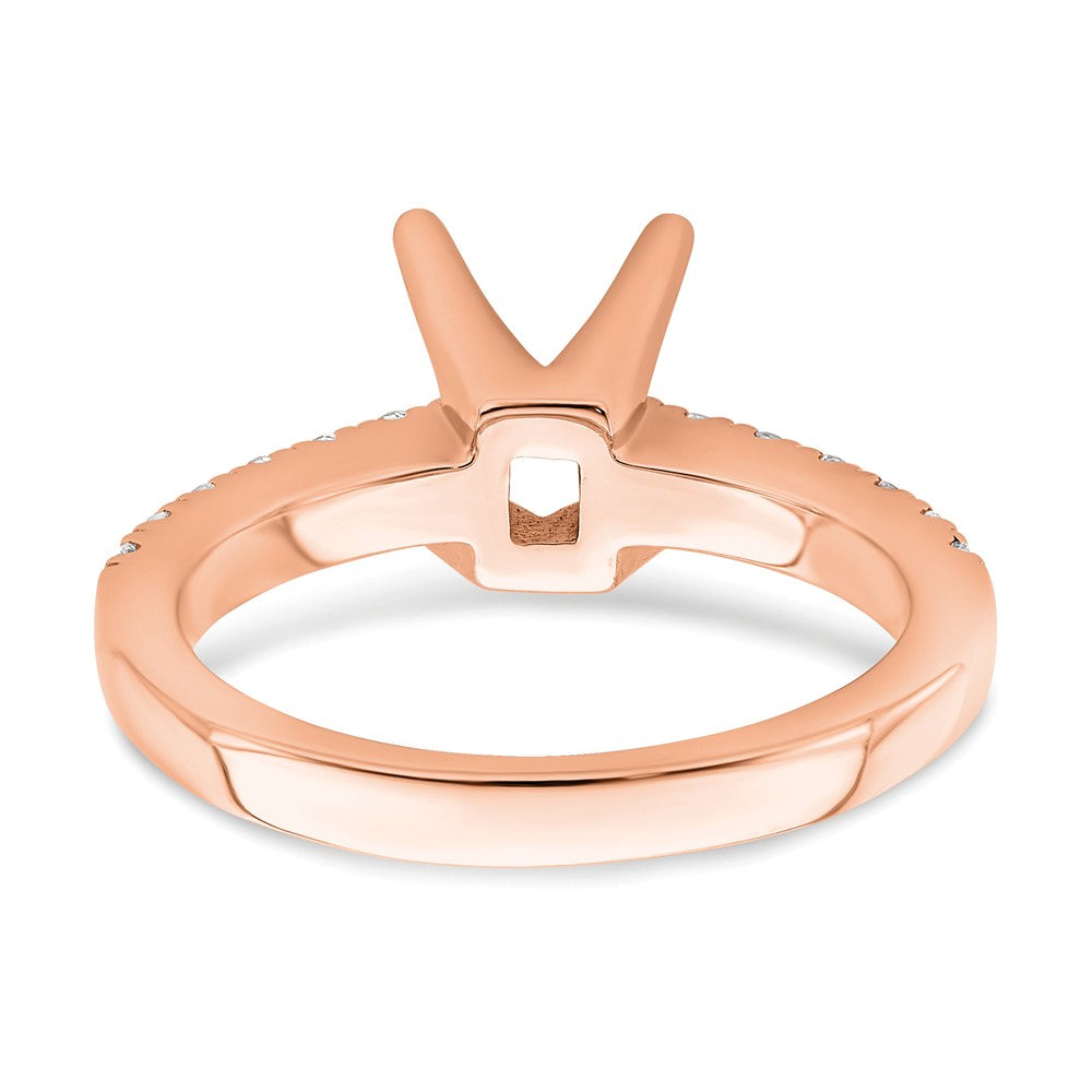 True Origin 14K Roségold 3/8 Karat Im Labor Gezüchtet Diamant Vs+ F+ Halbfassung Princess Verlobungsring