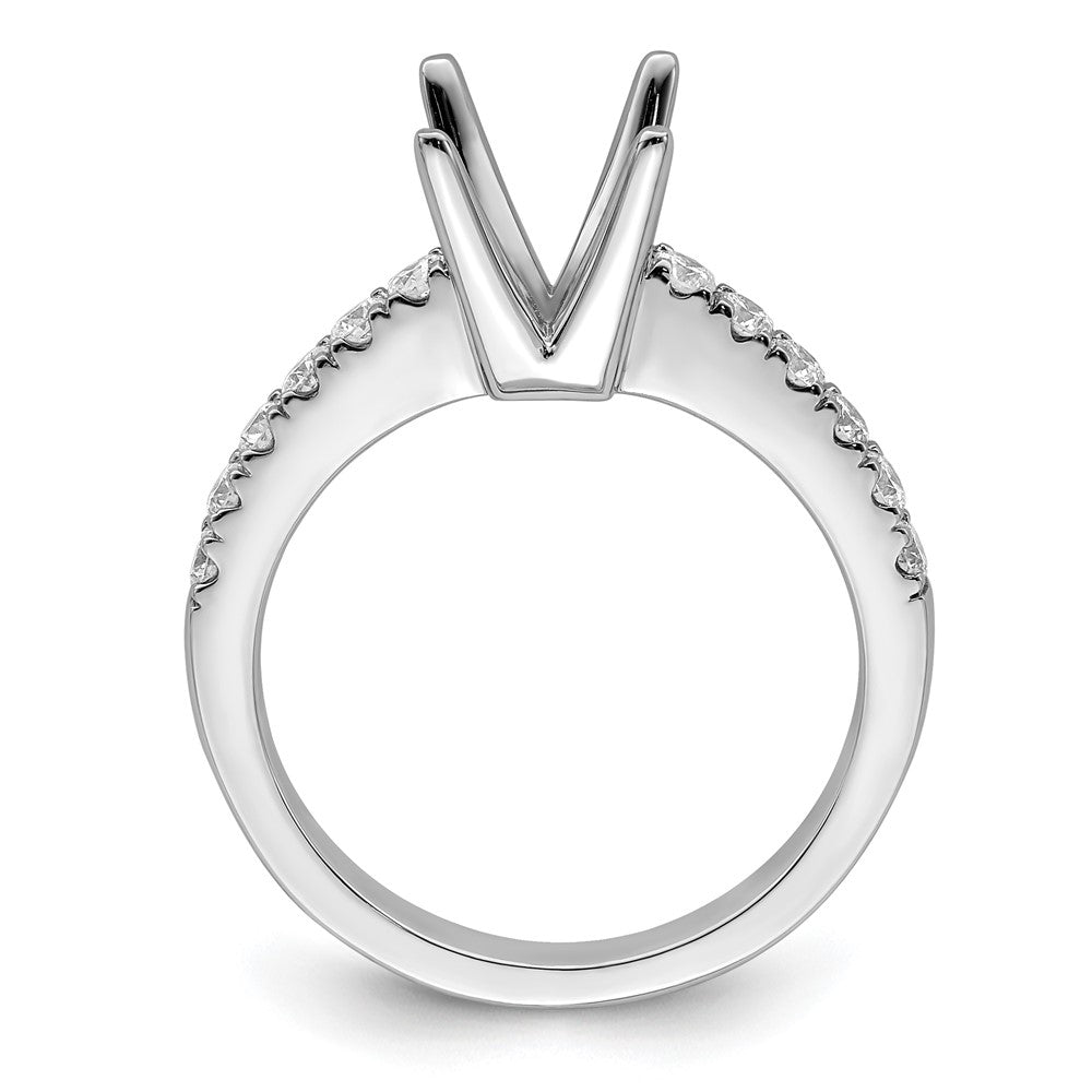 14K Weißgold Verlobungsring mit simulierten Diamanten