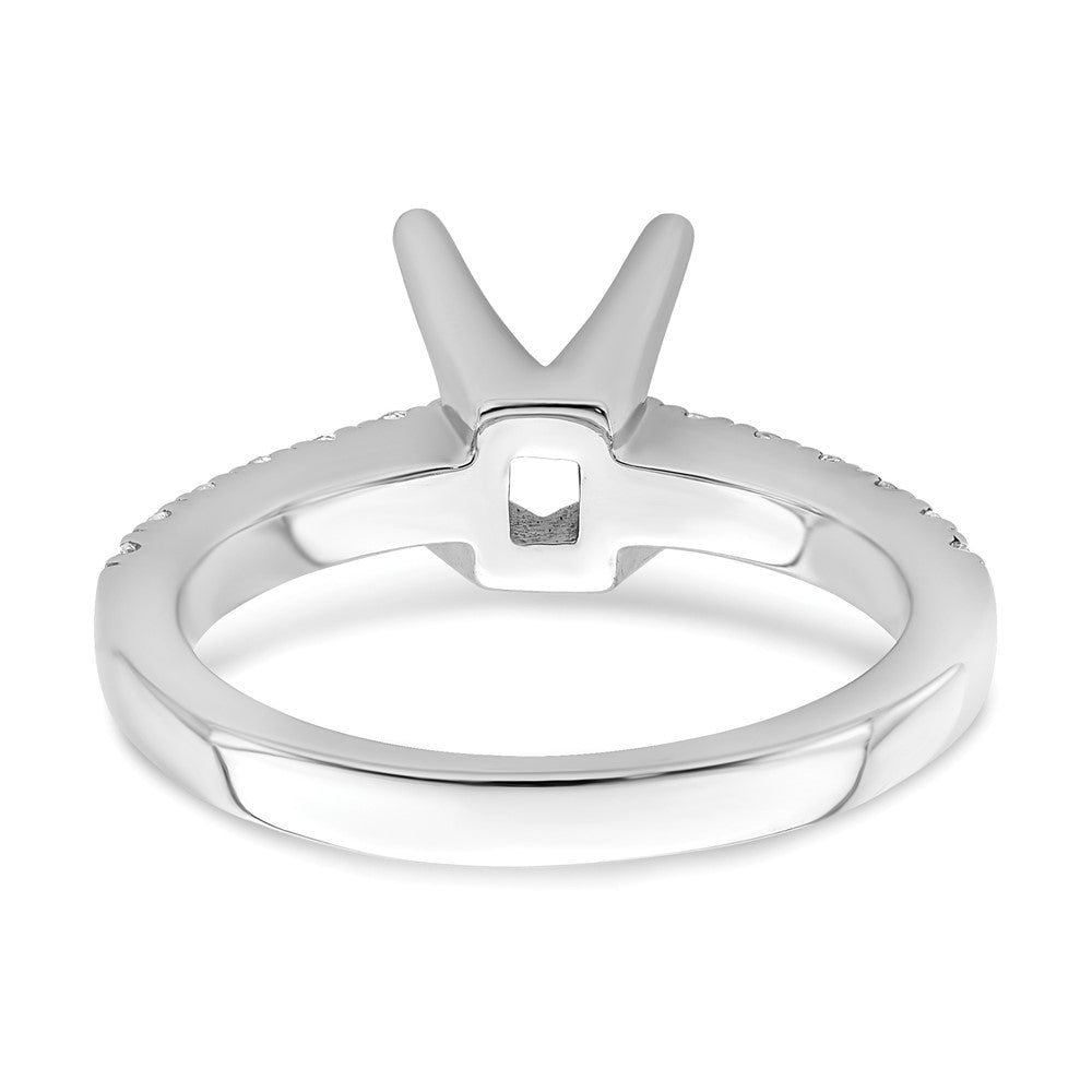 14K Weißgold Verlobungsring mit simulierten Diamanten