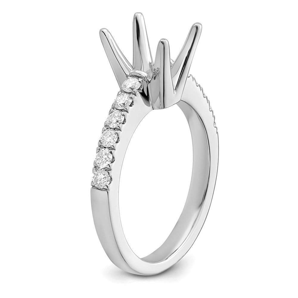 14K Weißgold Verlobungsring mit simulierten Diamanten