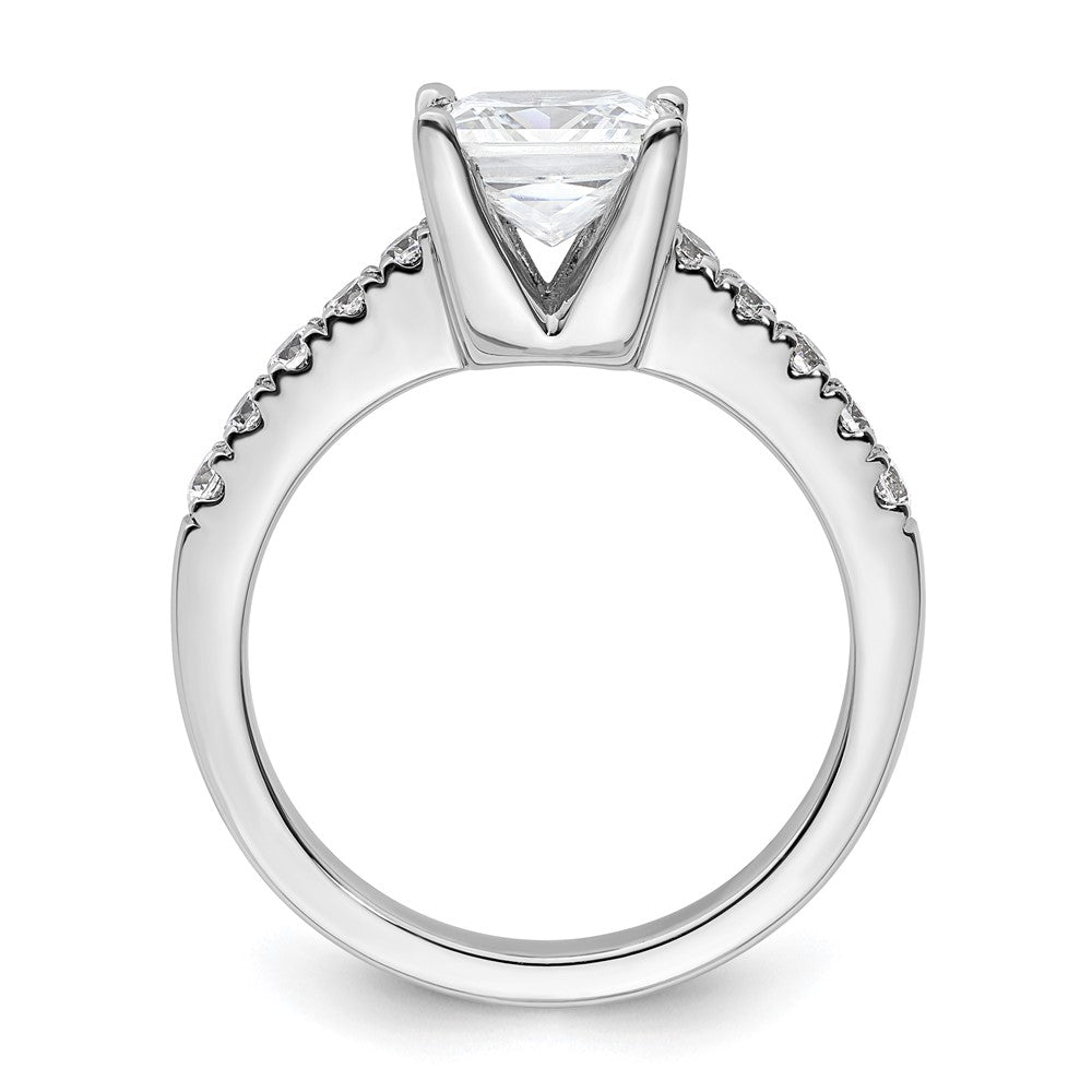 14K Weißgold Verlobungsring mit simuliertem Diamanten