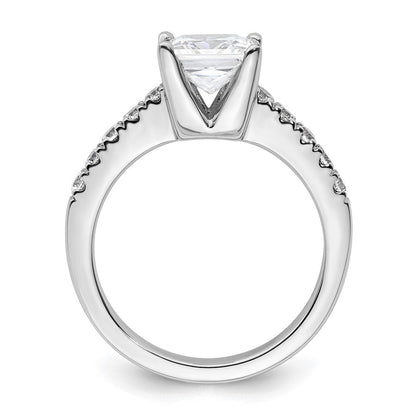 14K Weißgold Verlobungsring mit simuliertem Diamanten