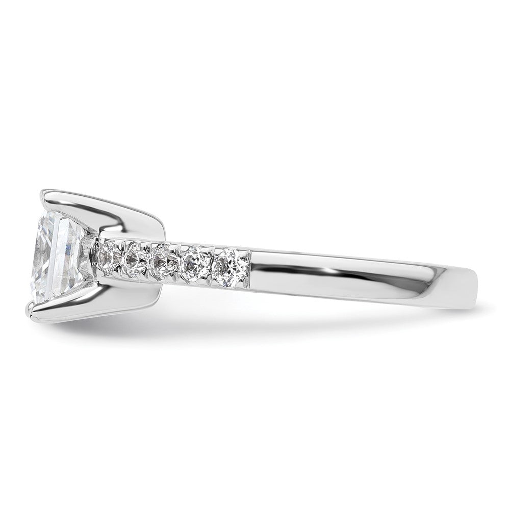 14K Weißgold Verlobungsring mit simuliertem Diamanten