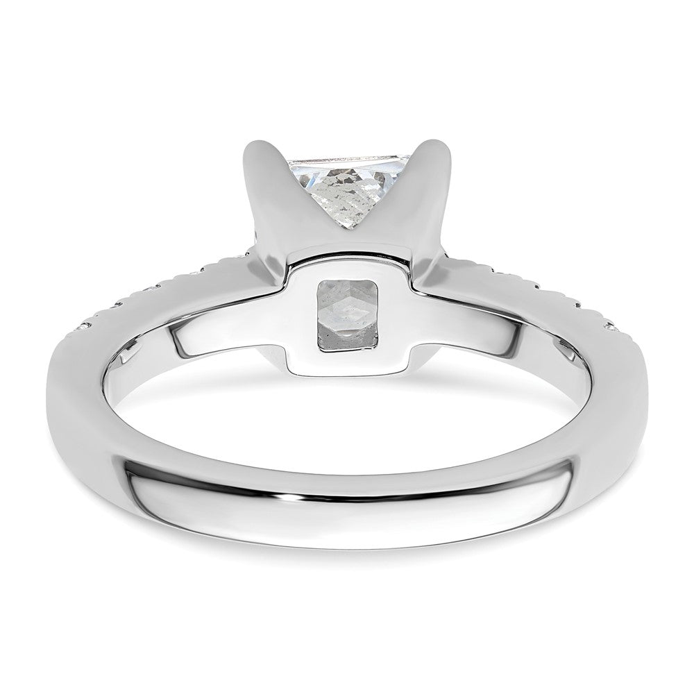 14K Weißgold Verlobungsring mit simuliertem Diamanten