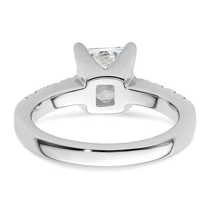 14K Weißgold Verlobungsring mit simuliertem Diamanten