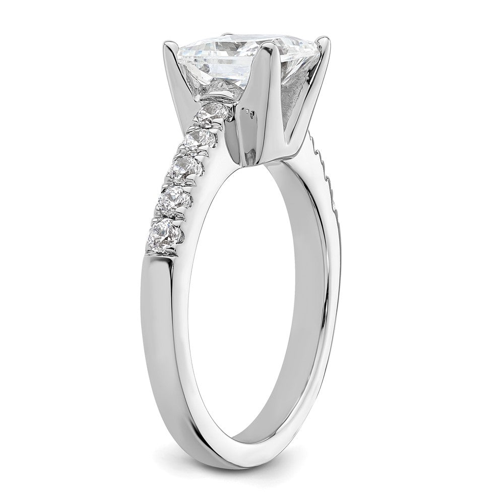 14K Weißgold Verlobungsring mit simuliertem Diamanten