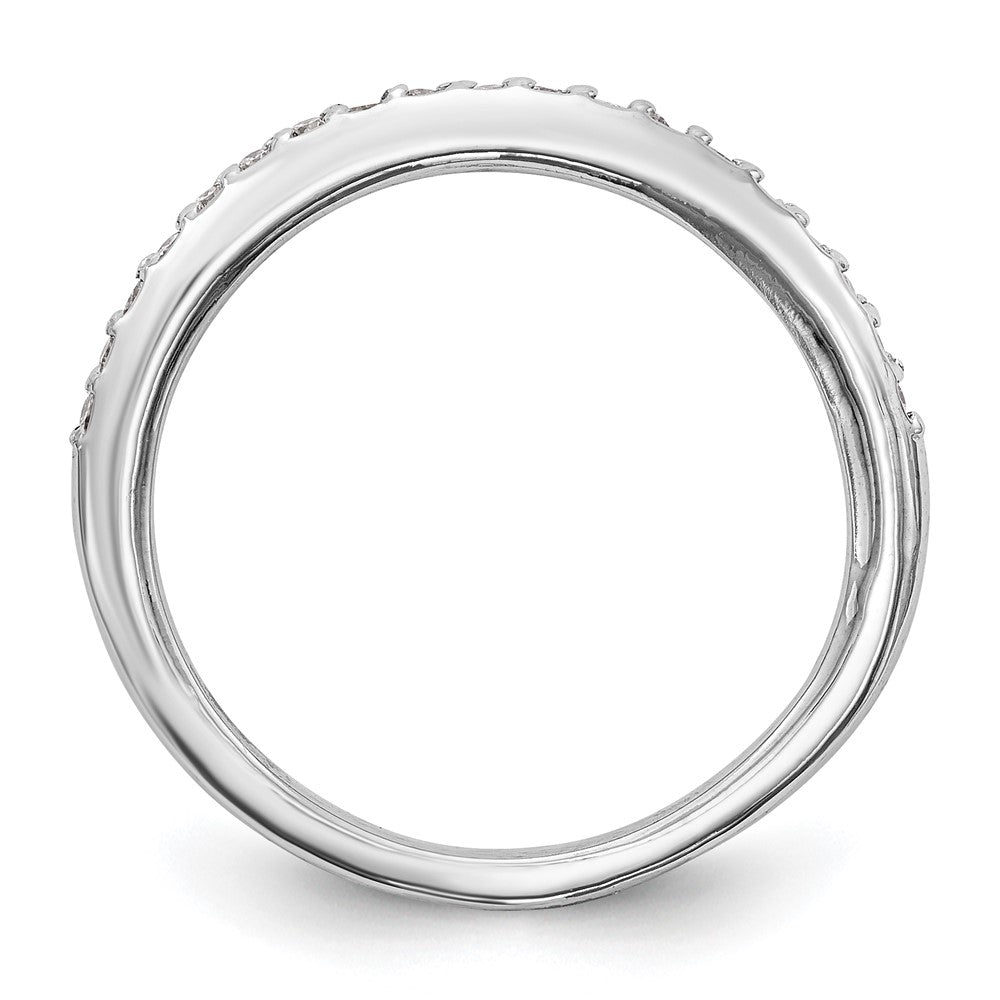 14K Weißgold Ehering mit natürlichen Diamanten