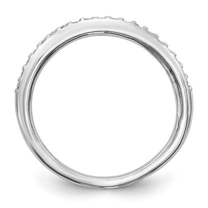 14K Weißgold Ehering mit natürlichen Diamanten