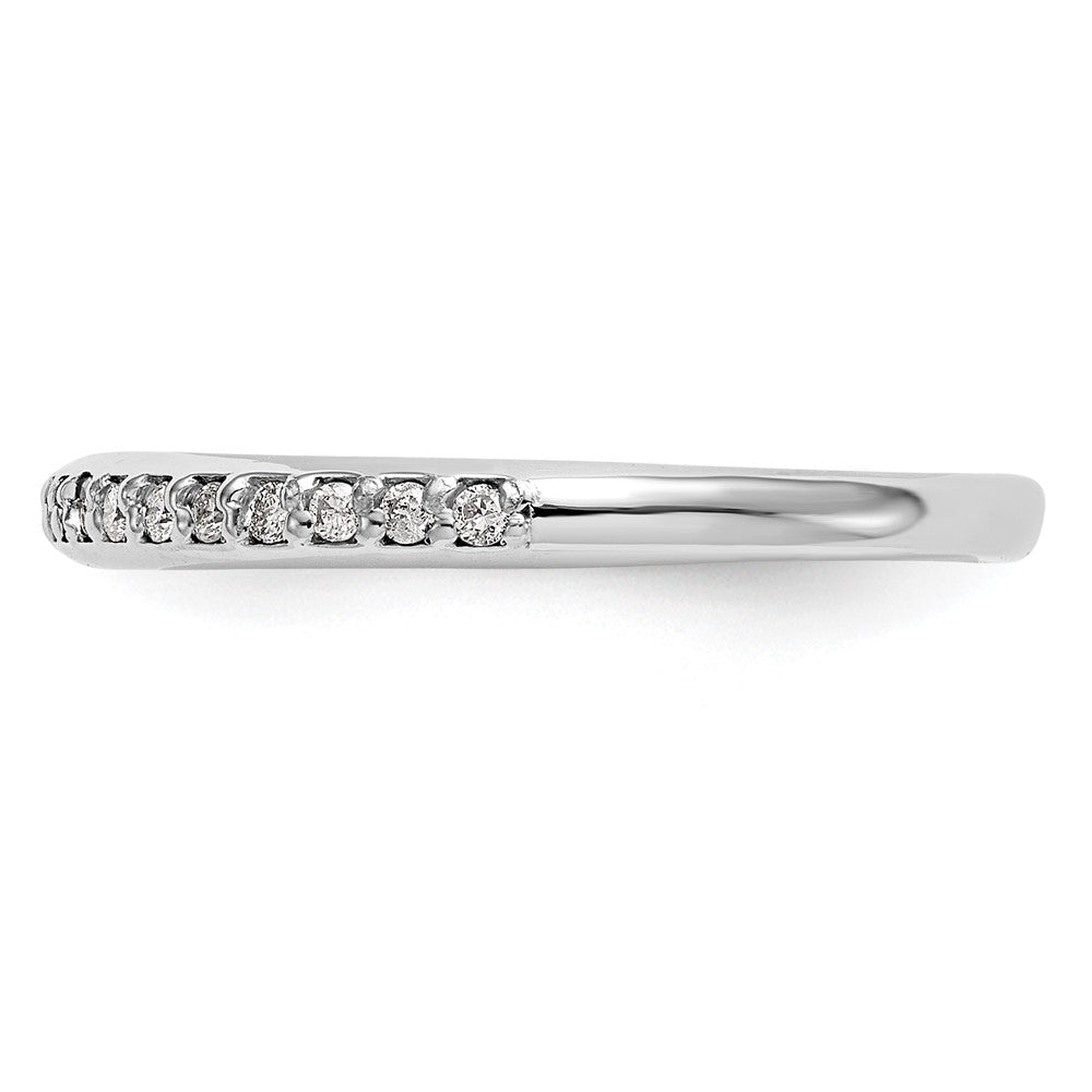 14K Weißgold Ehering mit natürlichen Diamanten