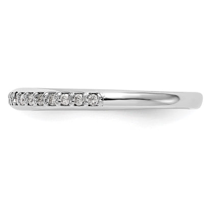 14K Weißgold Ehering mit natürlichen Diamanten