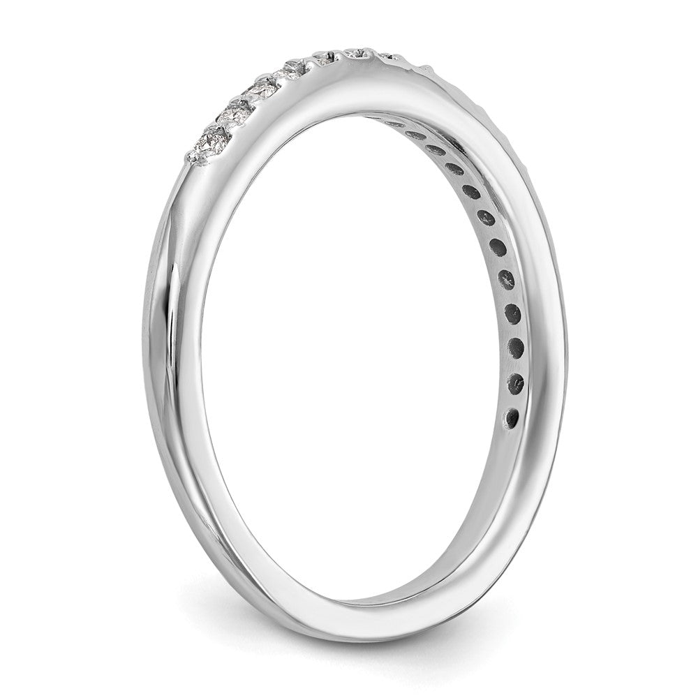 14K Weißgold Ehering mit natürlichen Diamanten