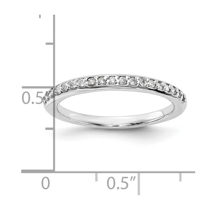 14K Weißgold Ehering mit natürlichen Diamanten