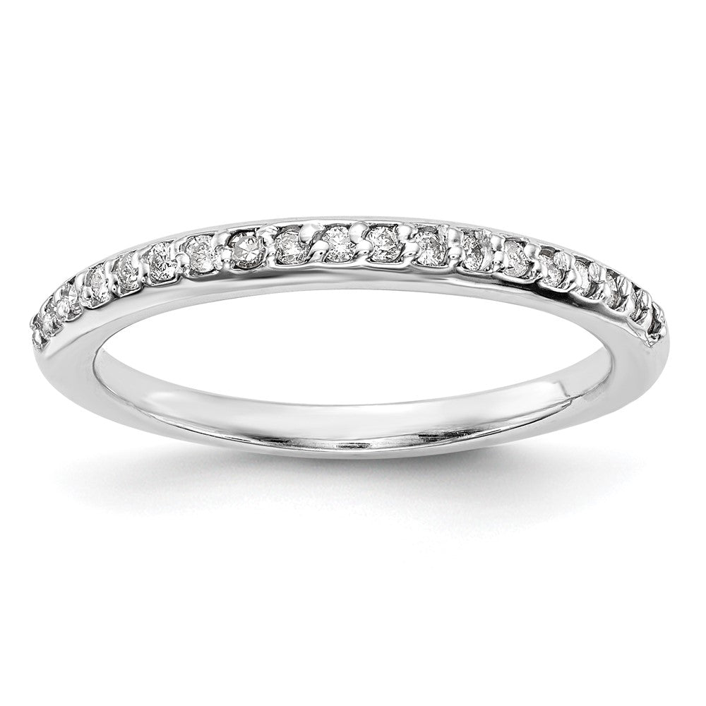 14K Weißgold Ehering mit natürlichen Diamanten