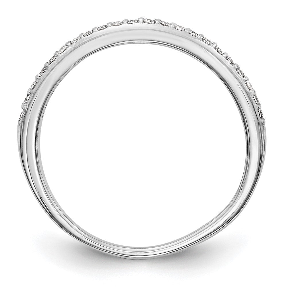 14K Weißgold Ehering mit natürlichen Diamanten