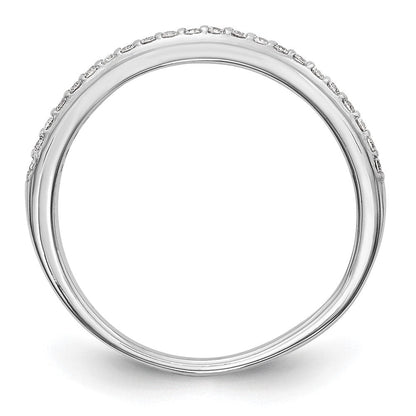 14K Weißgold Ehering mit natürlichen Diamanten